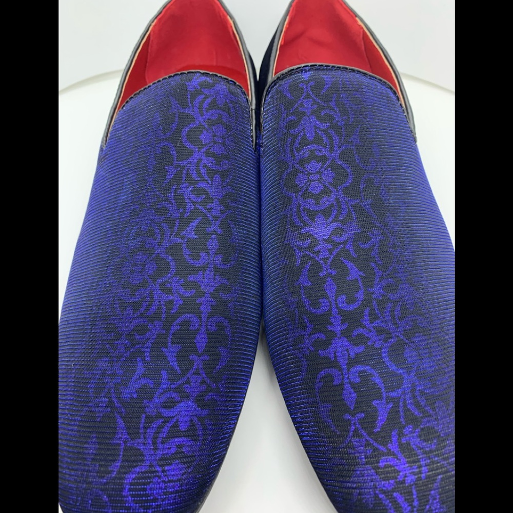 Henry Ferrera electric blue  slip on’s men’s